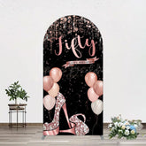 Lofaris Glitter Balloon High Heel Birthday Arch Backdrop